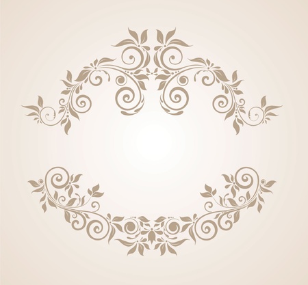 Floral vintage frameのイラスト素材