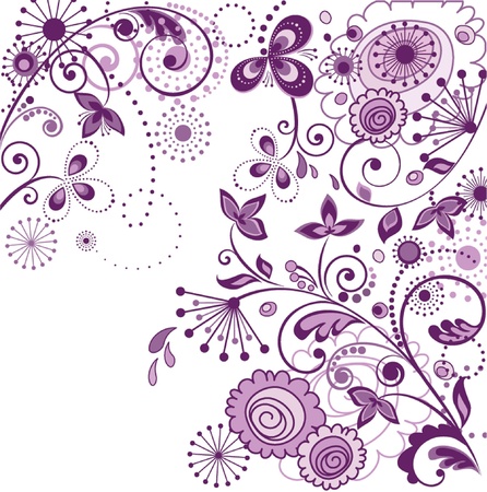 Vintage violet cardのイラスト素材