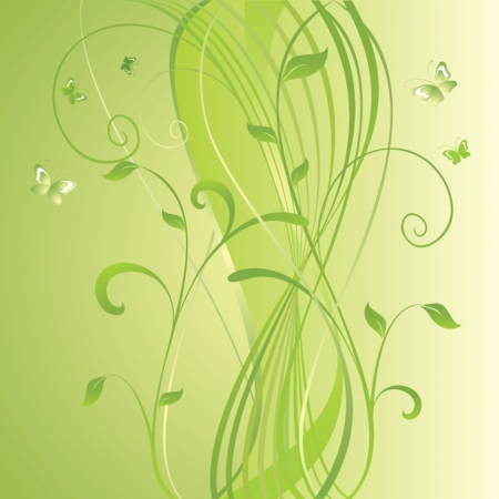 Green spring cardのイラスト素材