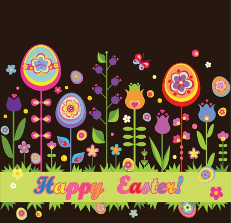 Easter seamless borderのイラスト素材