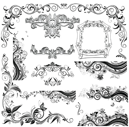 Vintage floral designのイラスト素材