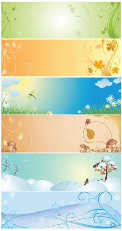 Seasonal bannerのイラスト素材