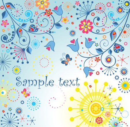 Summery cardのイラスト素材
