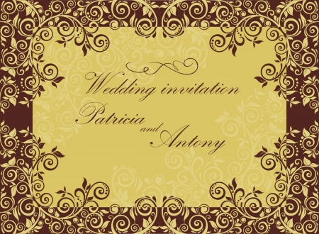 Vintage wedding invitationのイラスト素材