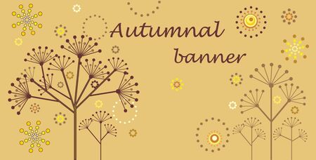 Autumnal bannerのイラスト素材