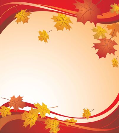 Red autumnal backgroundのイラスト素材