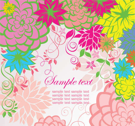 Vintage floral cardのイラスト素材