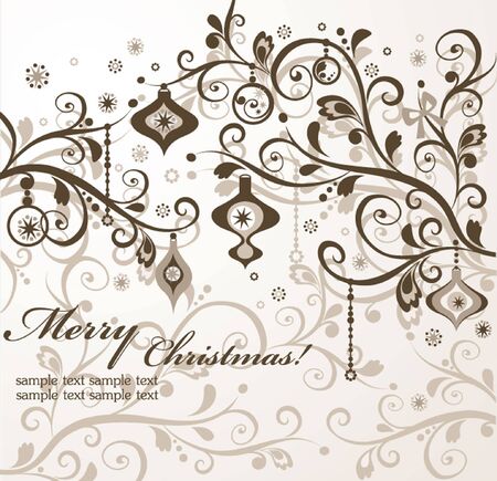 Vintage christmas decorationのイラスト素材