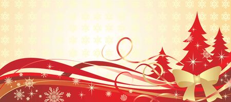 Golden christmas bannerのイラスト素材
