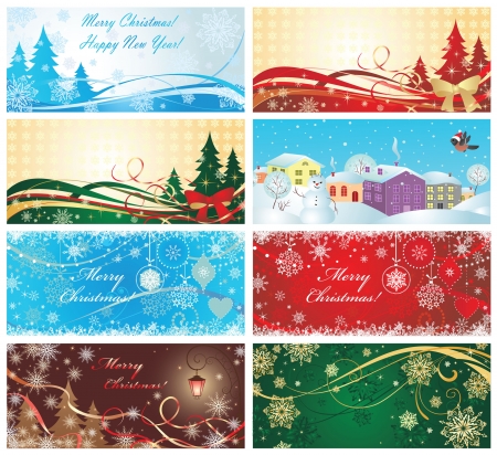 Magic xmas bannersのイラスト素材