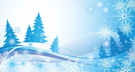 Winter blue backgroundのイラスト素材