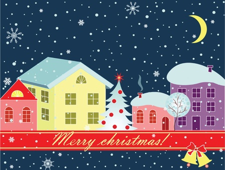 Christmas postcardのイラスト素材