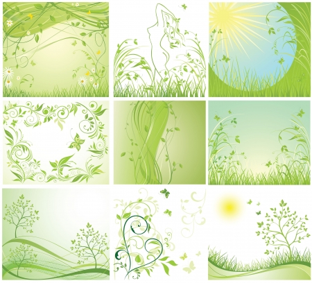 Green cardsのイラスト素材