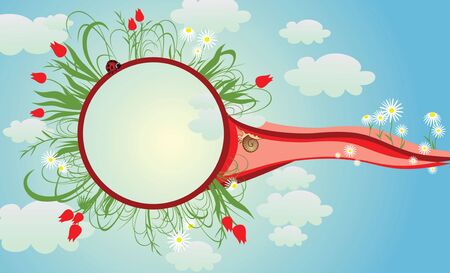 Flower frameのイラスト素材