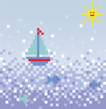 Sea backgroundのイラスト素材