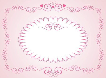Beautiful pink borderのイラスト素材