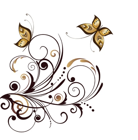 Ornate retro stencilのイラスト素材