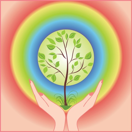 Tree in hands. See my gallery for moreのイラスト素材