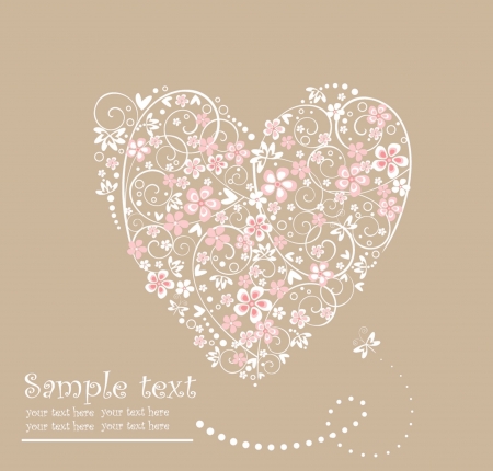 Flower heart shapeのイラスト素材