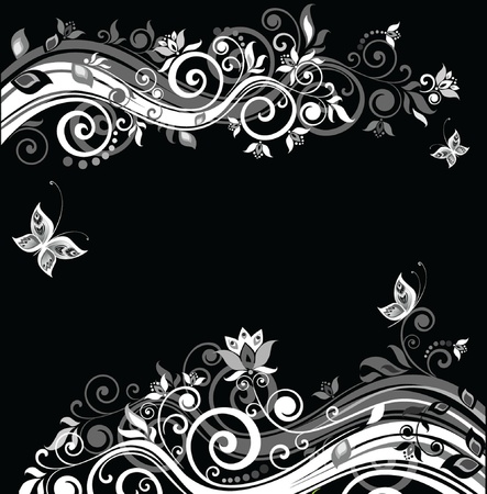 Floral vintage cardのイラスト素材