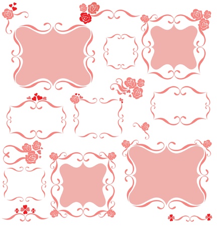 Decorative pink frameのイラスト素材