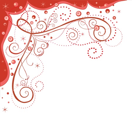Decorative red borderのイラスト素材