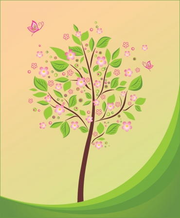 Floral tree beautifulのイラスト素材