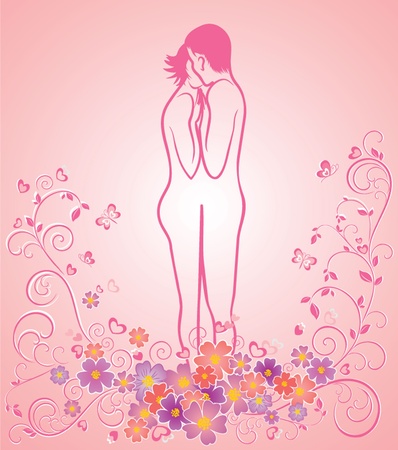 Loving coupleのイラスト素材