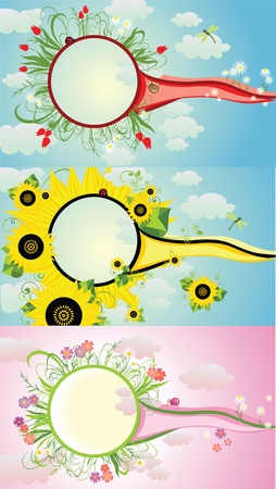 Seasonal frameのイラスト素材