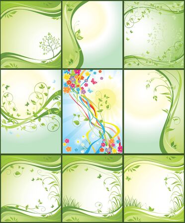 Floral bannersのイラスト素材