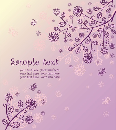 Beautiful greeting spring cardのイラスト素材