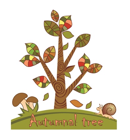 Autumnal treeのイラスト素材