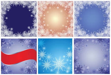 Set of winter backgroundsのイラスト素材