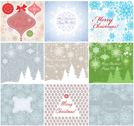 Collection of christmas cardsのイラスト素材