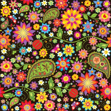 Childish wrapper with paisleyのイラスト素材