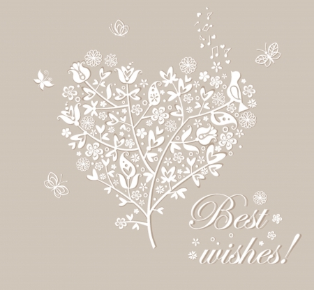 Congratulation card with beautiful treeのイラスト素材