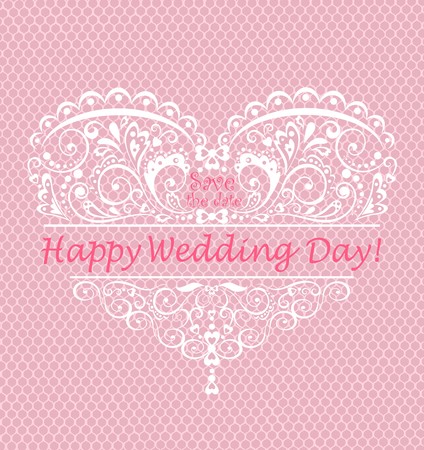 Beautiful greeting for wedding dayのイラスト素材