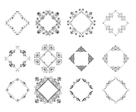 Collection of vintage framesのイラスト素材