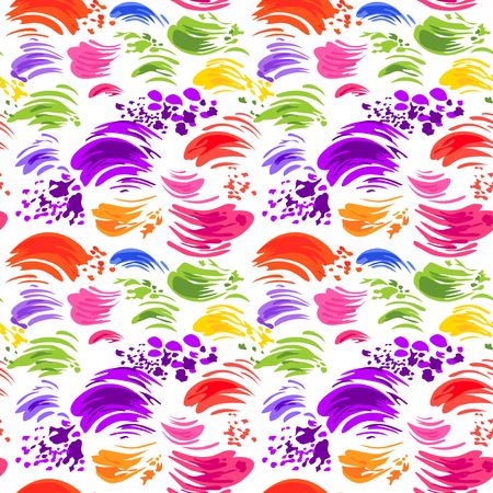 Abstract wallpaper with colorful brush strokesのイラスト素材