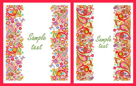 Summery greeting cardsのイラスト素材