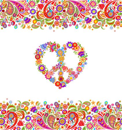 Flower and floral patternのイラスト素材