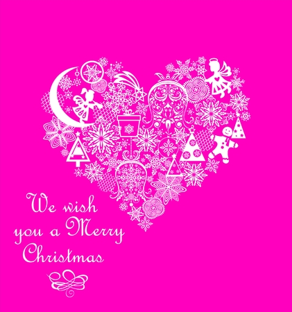 Xmas greeting card with jelly beadsのイラスト素材