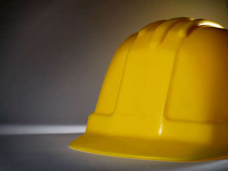 A yellow hard hat close-upの写真素材