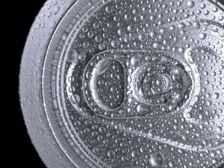 Top view of a cold beverage can.の写真素材