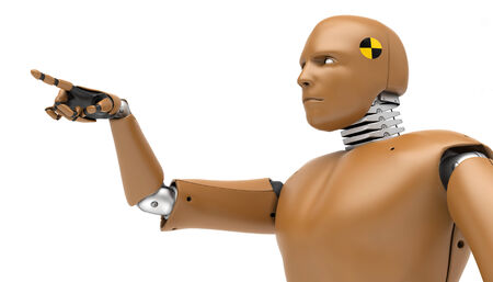 robot test pointingの写真素材