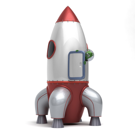 Alien on missileの写真素材