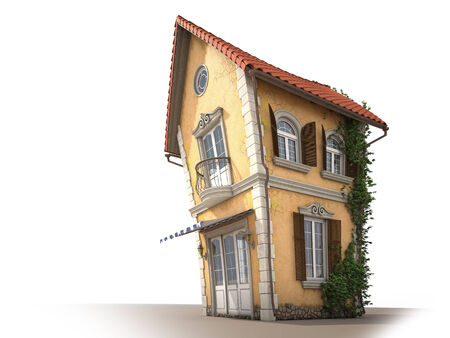 cartoon house view from rightの写真素材