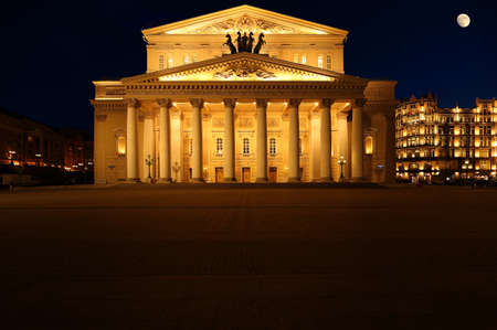 Bolshoi Theatre at night  Moscow  Russiaのeditorial素材