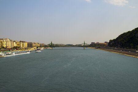 The river Danube in Budapest. Bulgariaの写真素材