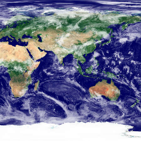 Eastern hemisphere texture. Satellite image of the Earth. High resolution texture of the planet with...